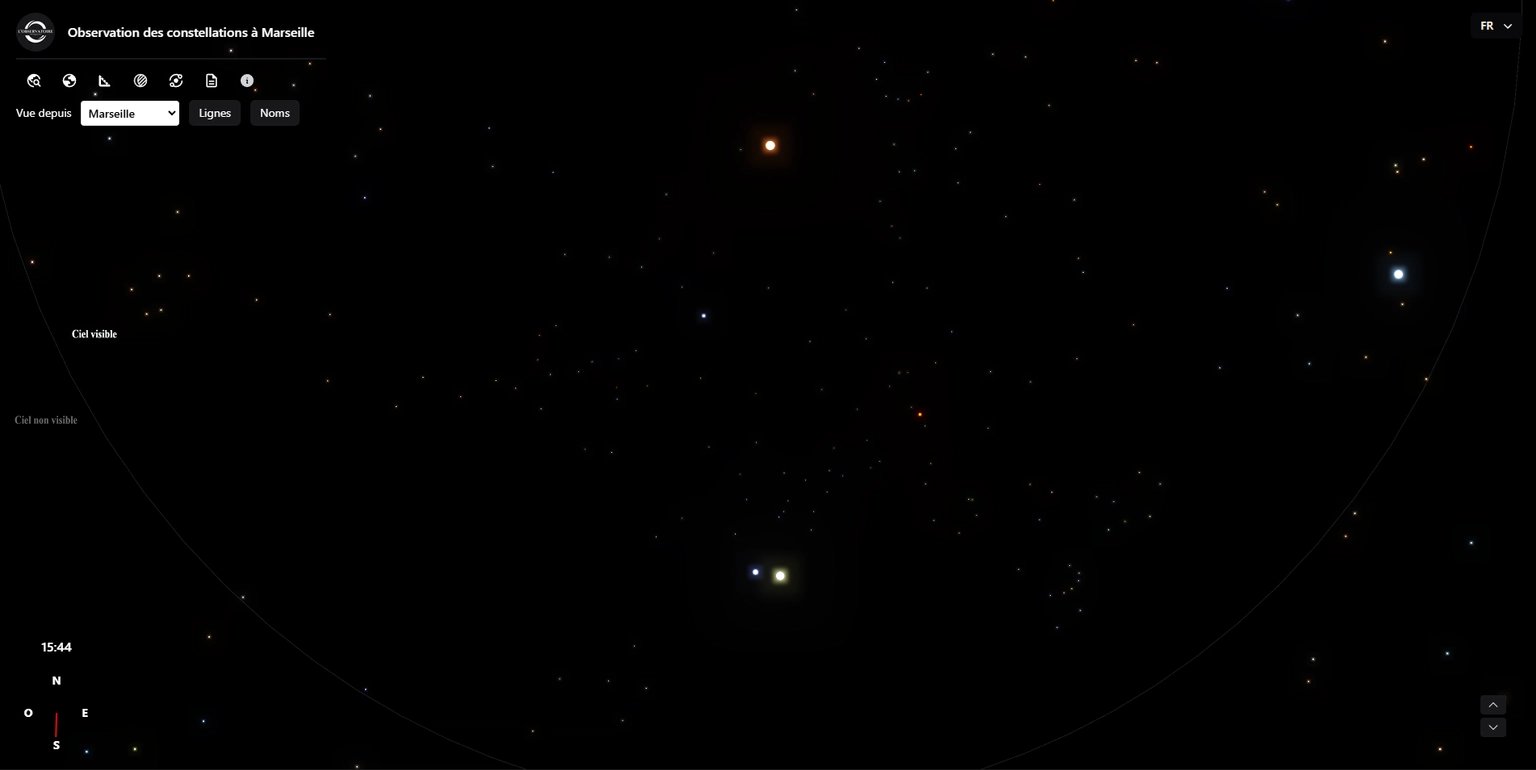 Observations constellations temps réel